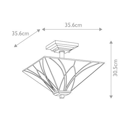 Elstead - Lampa sufitowa Tiffany ASHEVILLE 2xE27/100W/230V