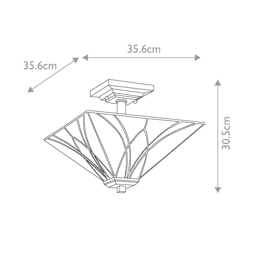 Elstead - Lampa sufitowa Tiffany ASHEVILLE 2xE27/100W/230V