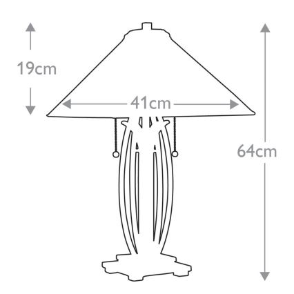 Elstead QZ-ASHEVILLE-TL - Lampka stołowa ASHEVILLE 2xE27/60W/230V