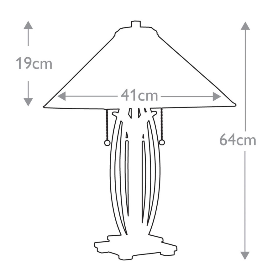 Elstead QZ-ASHEVILLE-TL - Lampka stołowa ASHEVILLE 2xE27/60W/230V