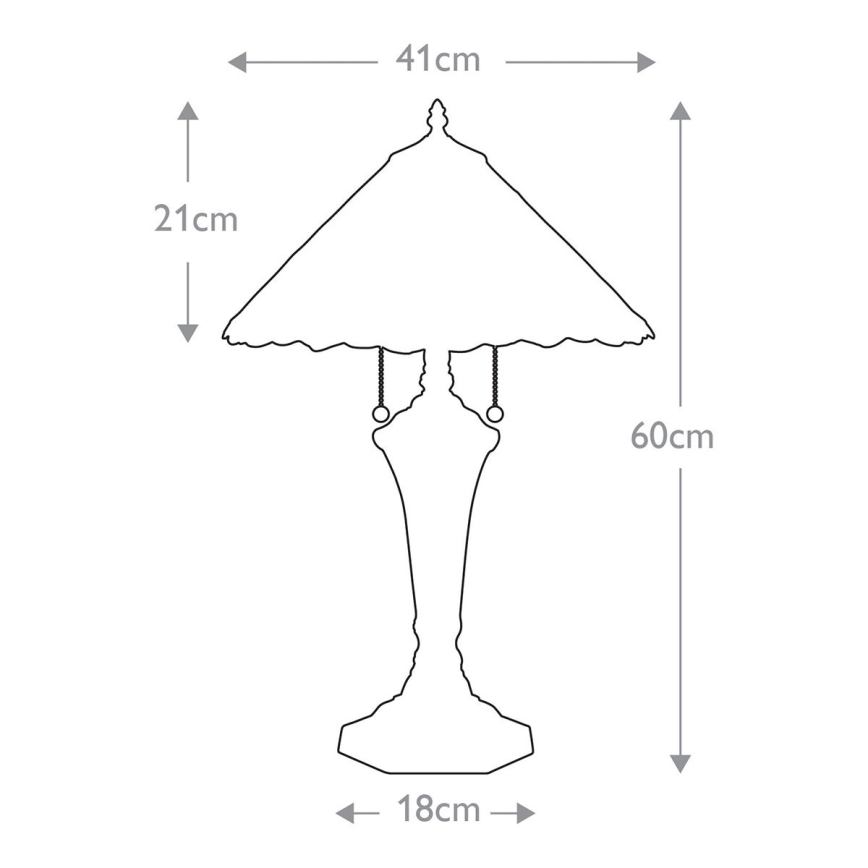 Elstead QZ-CAMBRIDGE-TL - Lampka stołowa BELLE 2xE27/75W/230V