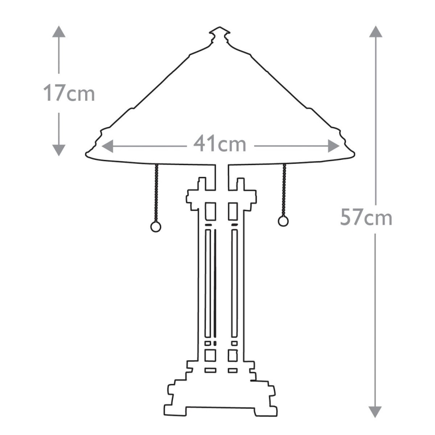 Elstead QZ-CHASTAIN-TL - Lampa stołowa CHASTAIN 2xE27/60W/230V
