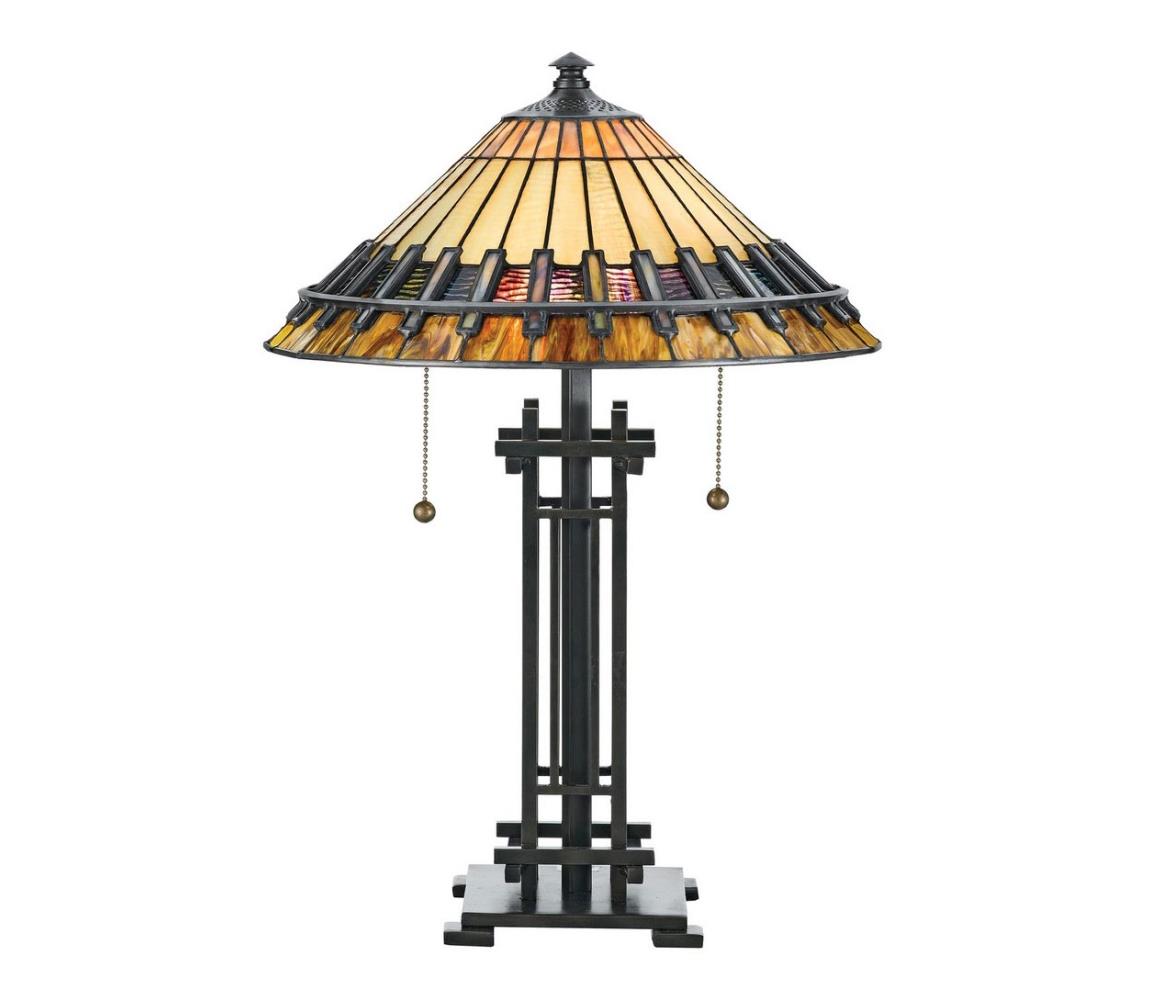 Elstead QZ-CHASTAIN-TL - Lampa stołowa CHASTAIN 2xE27/60W/230V