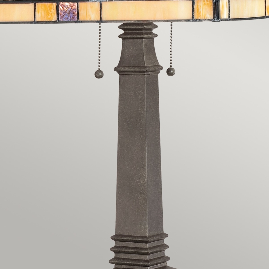 Elstead - Lampa stołowa Tiffany FINTON 2xE27/60W/230V
