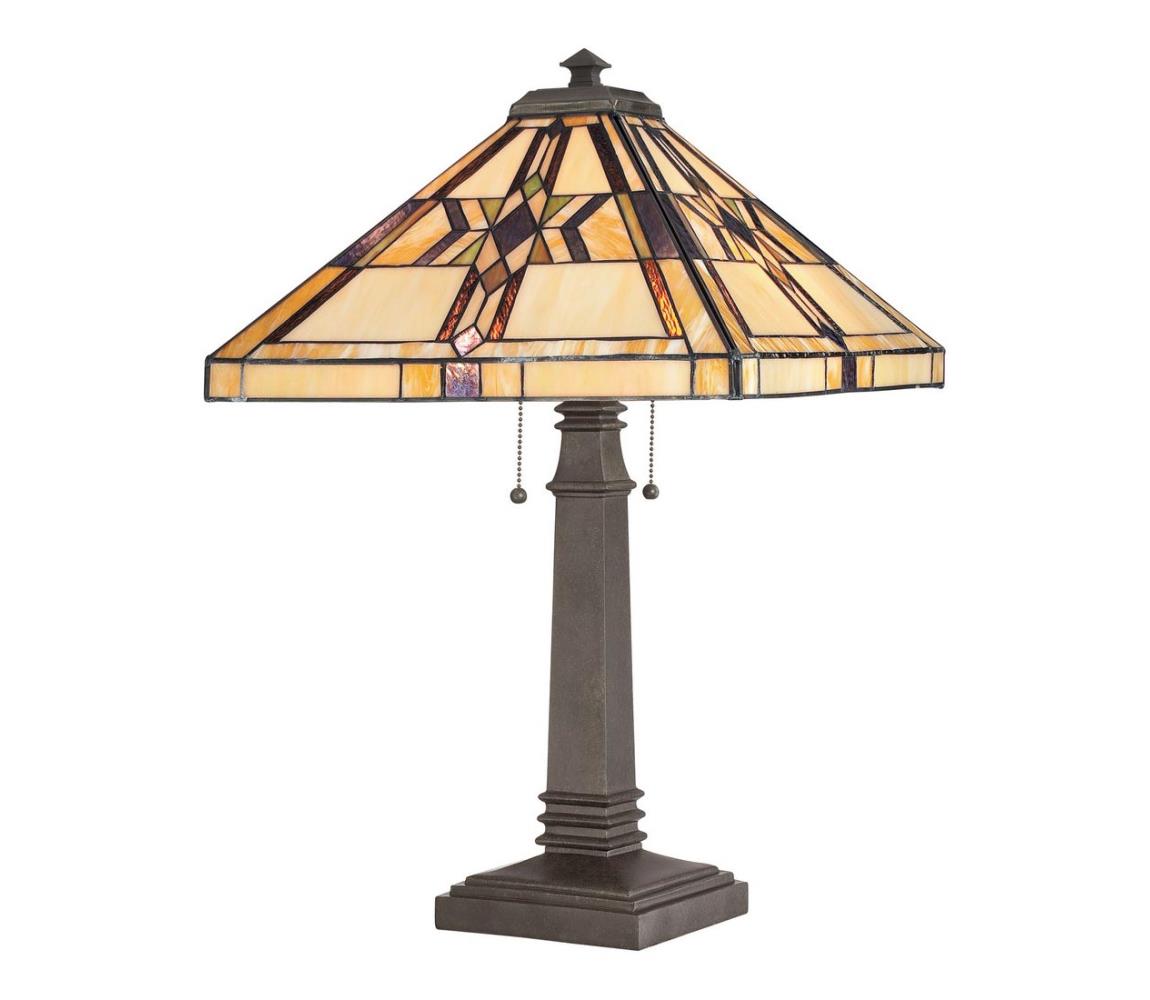 Elstead QZ-FINTON-TL - Lampka stołowa FINTON 2xE27/60W/230V
