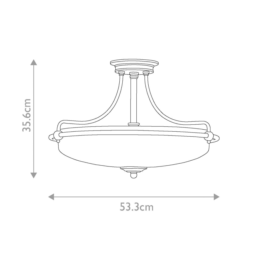 Elstead - Żyrandol natynkowy GRIFFIN 4xE27/100W/230V brąz