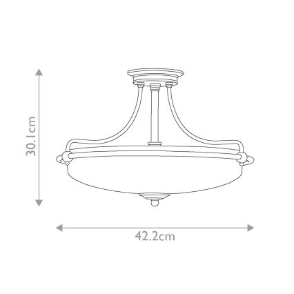 Elstead - Żyrandol natynkowy GRIFFIN 3xE27/100W/230V chrom błyszczący