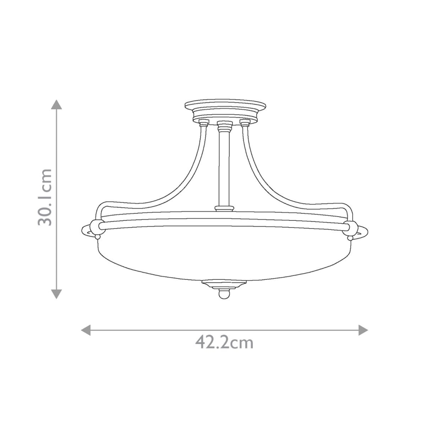 Elstead - Żyrandol natynkowy GRIFFIN 3xE27/100W/230V chrom błyszczący