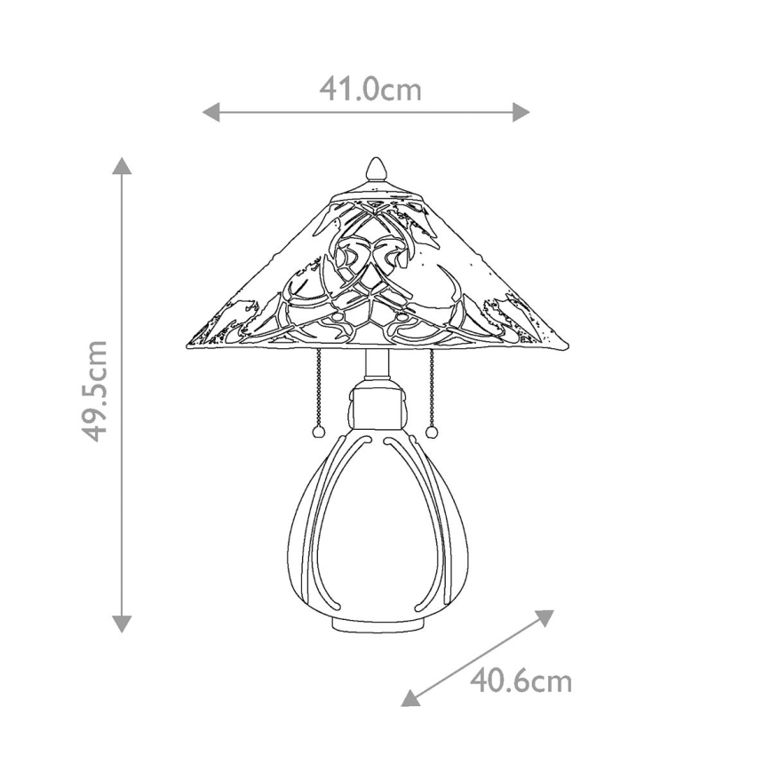 Elstead QZ-INDIA-TL - Lampa stołowa INDIA 2xE27/75W/230V