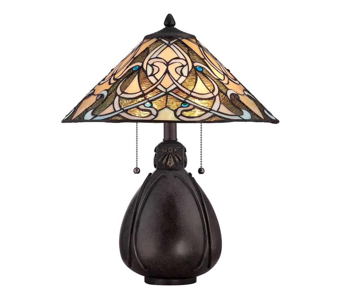 Elstead QZ-INDIA-TL - Lampa stołowa INDIA 2xE27/75W/230V