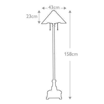 Elstead QZ-INGLENOOK-FL - Lampa podłogowa INGLENOOK 2xE27/60W/230V