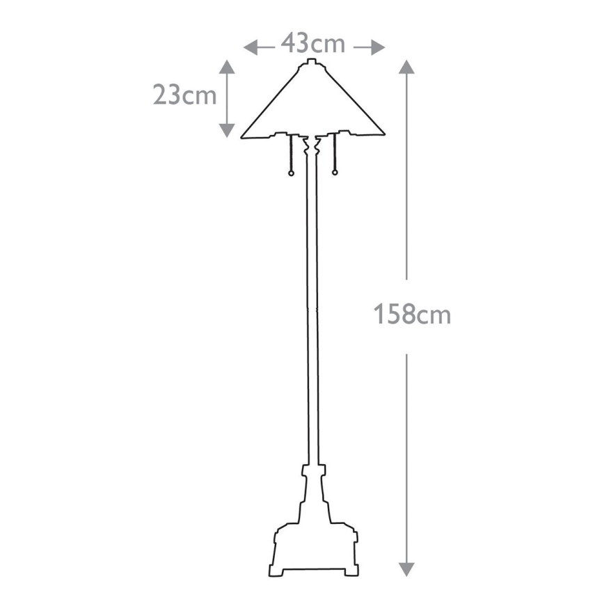 Elstead QZ-INGLENOOK-FL - Lampa podłogowa INGLENOOK 2xE27/60W/230V