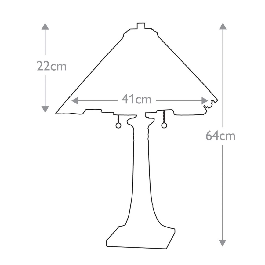Elstead QZ-INGLENOOK-TL - Lampa stołowa INGLENOOK 2xE27/60W/230V