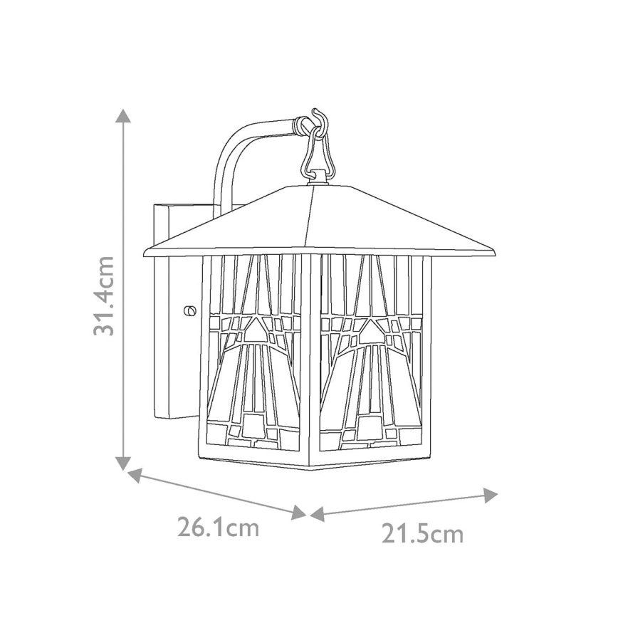 Elstead QZ-INGLENOOK2-M - Kinkiet zewnętrzny INGLENOOK 1xE27/60W/230V IP44