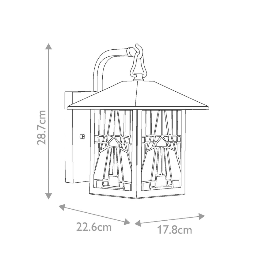 Elstead QZ-INGLENOOK2-S - Kinkiet zewnętrzny INGLENOOK 1xE27/60W/230V IP44