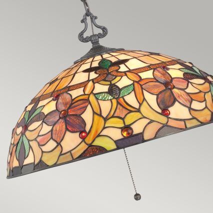 Elstead - Żyrandol na łańcuchu Tiffany KAMI 3xE27/60W/230V