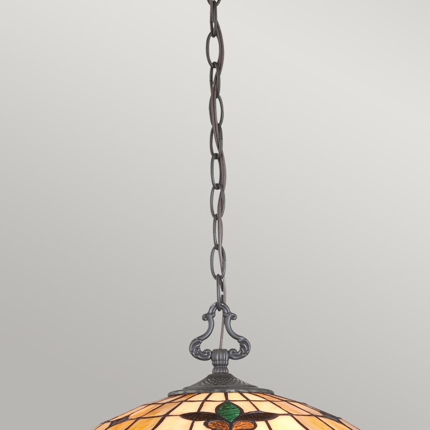 Elstead - Żyrandol na łańcuchu Tiffany KAMI 3xE27/60W/230V