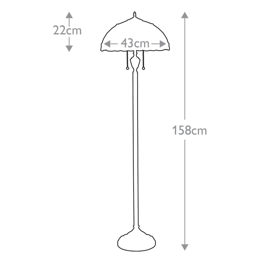 Elstead QZ-LARISSA-FL - Lampa podłogowa LARISSA 2xE27/100W/230V