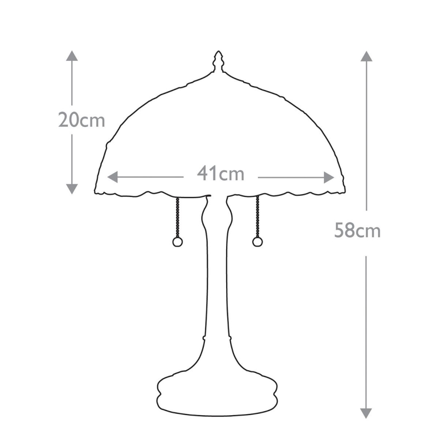 Elstead QZ-LARISSA-TL - Lampa stołowa LARISSA 2xE27/60W/230V