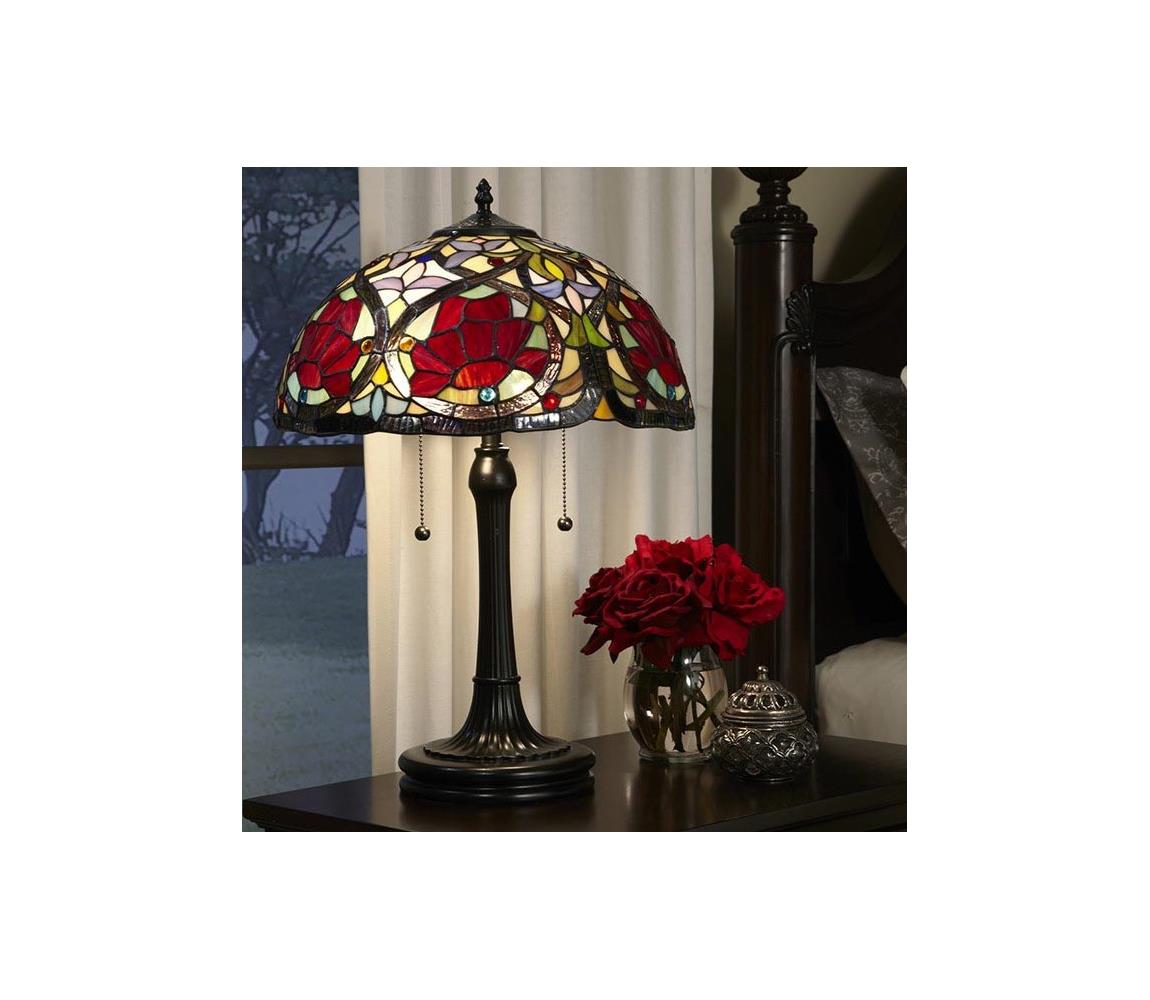 Elstead QZ-LARISSA-TL - Lampa stołowa LARISSA 2xE27/60W/230V