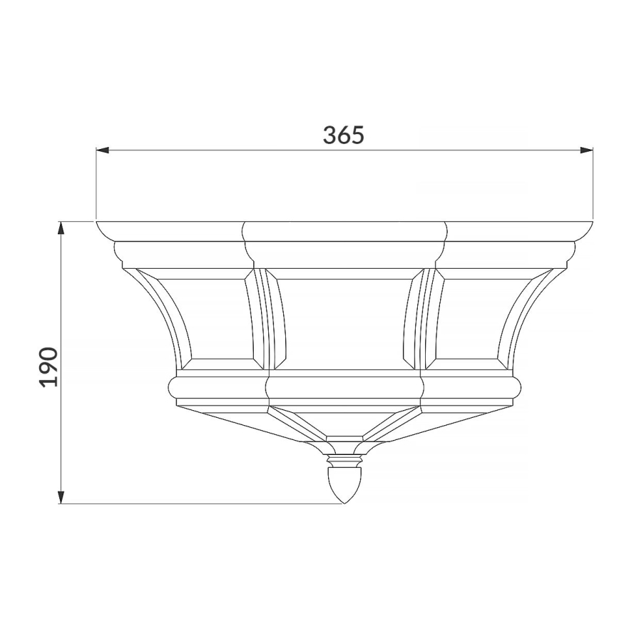 Elstead QZ-NEWBURY-F-PB - Plafon zewnętrzny NEWBURY 3xE14/40W/230V IP44