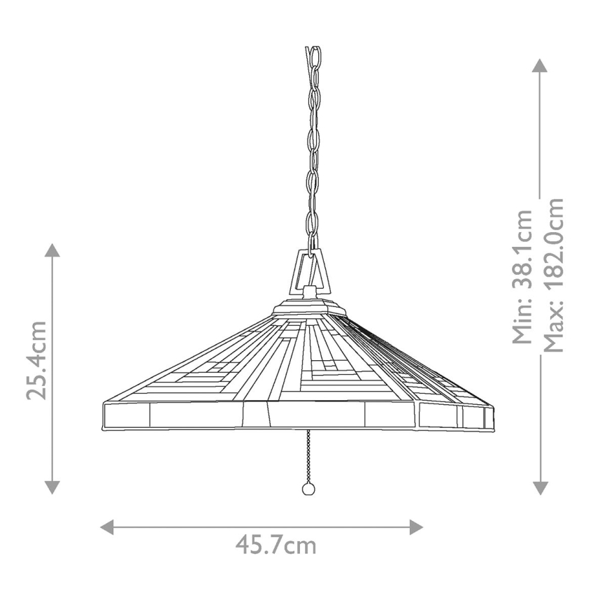 Elstead - Żyrandol na łańcuchu Tiffany STEPHEN 3xE27/60W/230V