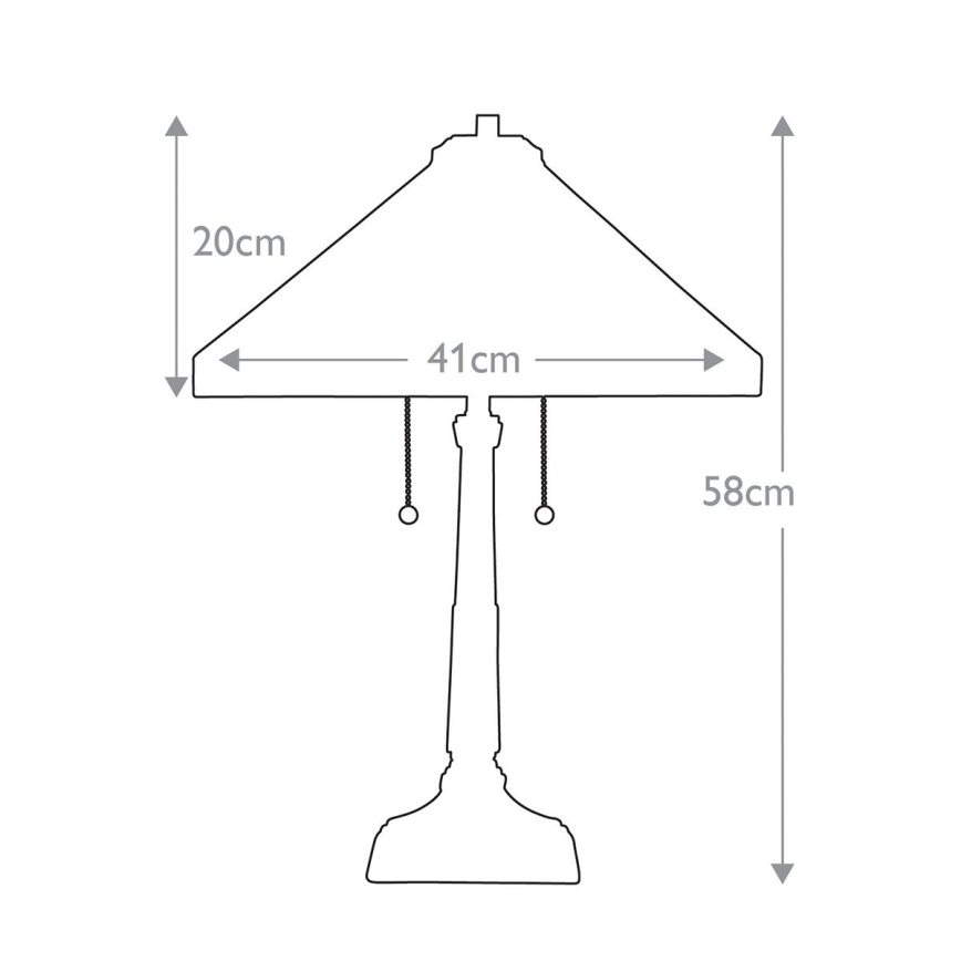 Elstead QZ-STEPHEN-TL - Lampa stołowa STEPHEN 2xE27/60W/230V