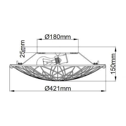 Elstead QZ-VICTORY-SF - Lampa sufitowa VICTORY 2xE27/60W/230V