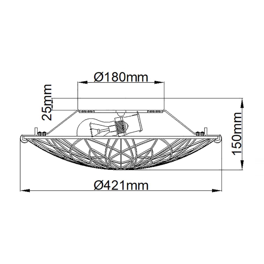 Elstead QZ-VICTORY-SF - Lampa sufitowa VICTORY 2xE27/60W/230V