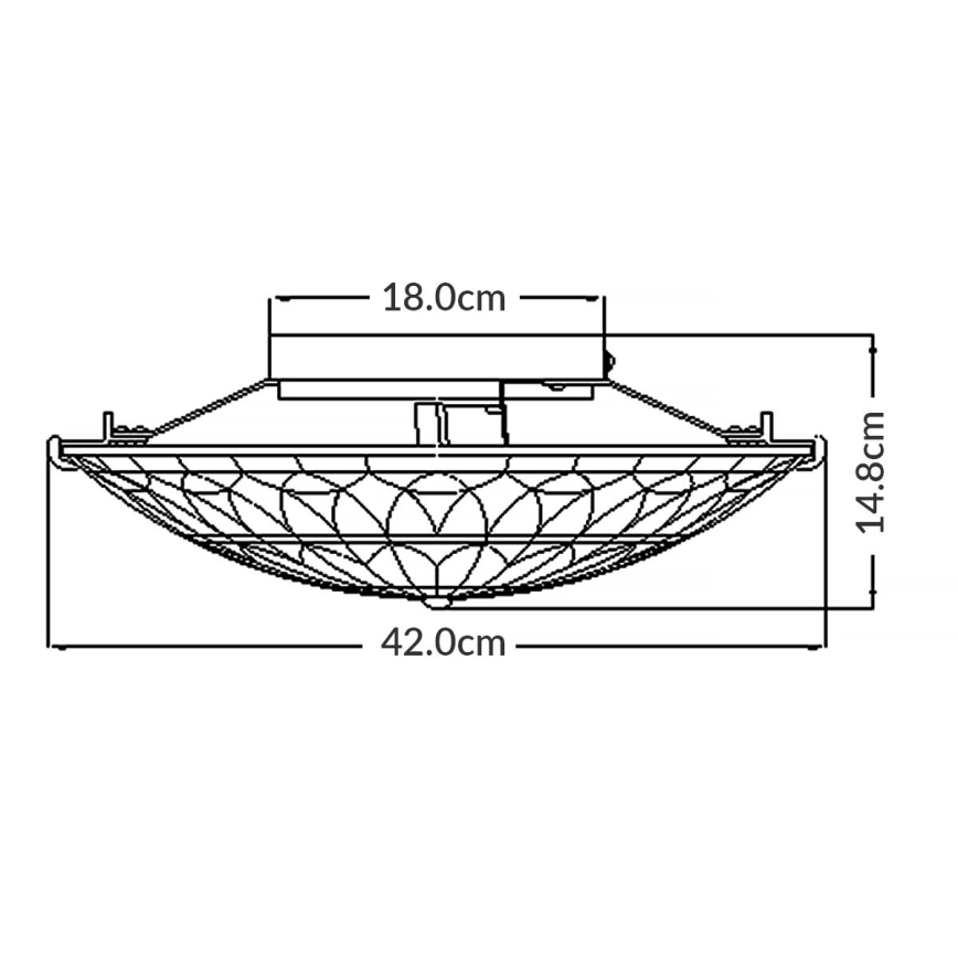 Elstead QZ-WEST-END-F - Lampa sufitowa WEST 2xE27/75W/230V