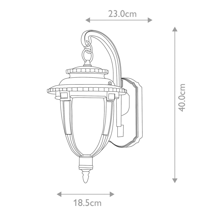 Elstead STL2-M-WB - Kinkiet zewnętrzny ST LOUIS 1xE27/100W/230V IP44