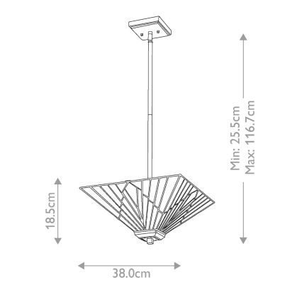 Elstead - Żyrandol na drążku ALDERLEY 2xE27/60W/230V
