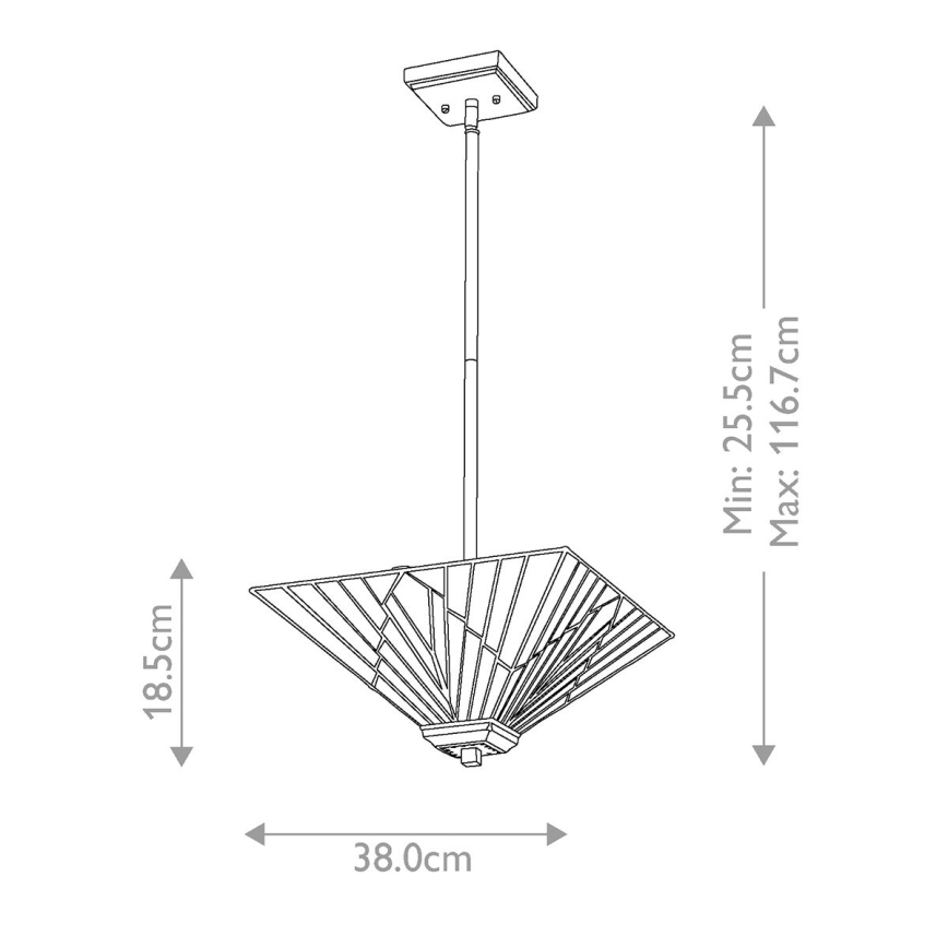Elstead - Żyrandol na drążku ALDERLEY 2xE27/60W/230V