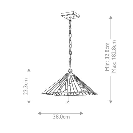 Elstead - Żyrandol na łańcuchu ALDERLEY 2xE27/60W/230V