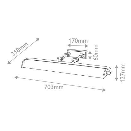 Elstead - Lampa do obrazów WINCHFIELD 4xE14/40W/230V czarna