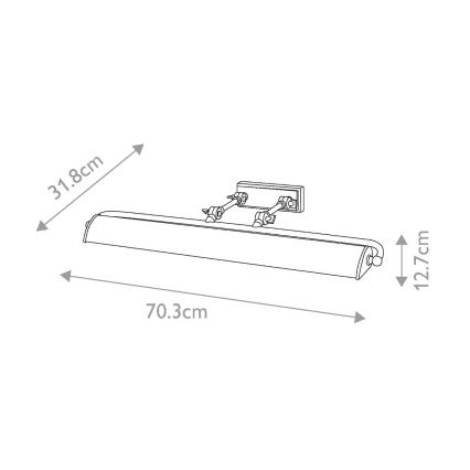 Elstead -Kinkiet galeryjka WINCHFIELD 4xE14/40W/230V marmur