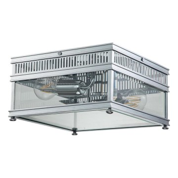Elstead - Zewnętrzna lampa sufitowa HOLBORN 2xE27/60W/230V IP44 chrom błyszczący