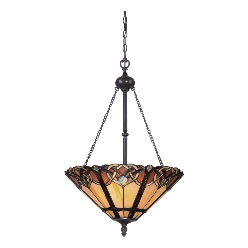 Elstead - Żyrandol na łańcuchu Tiffany BELLE 3xE27/100W/230V