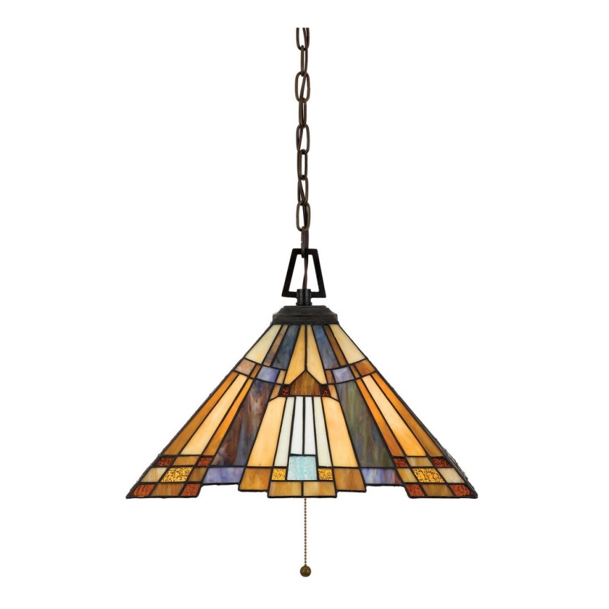 Elstead - Żyrandol na łańcuchu Tiffany INGLENOOK 3xE27/60W/230V