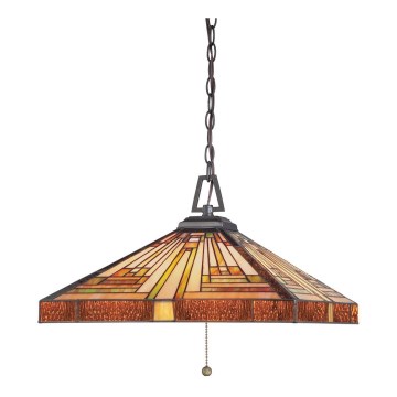 Elstead - Żyrandol na łańcuchu Tiffany STEPHEN 3xE27/60W/230V