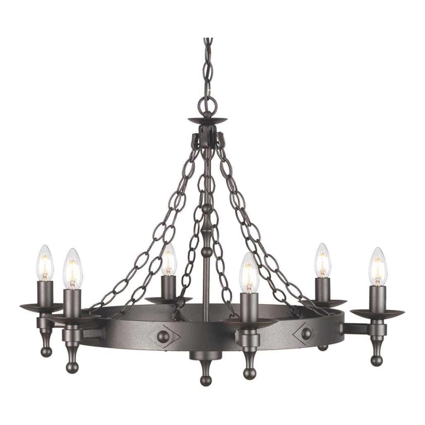 Elstead - Żyrandol na łańcuchu WARWICK 6xE14/60W/230V