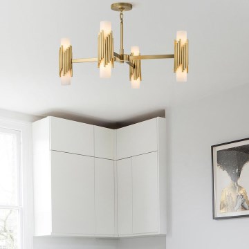 Elstead - Żyrandol na pręcie MARVELE 8xE14/40W/230V złoty