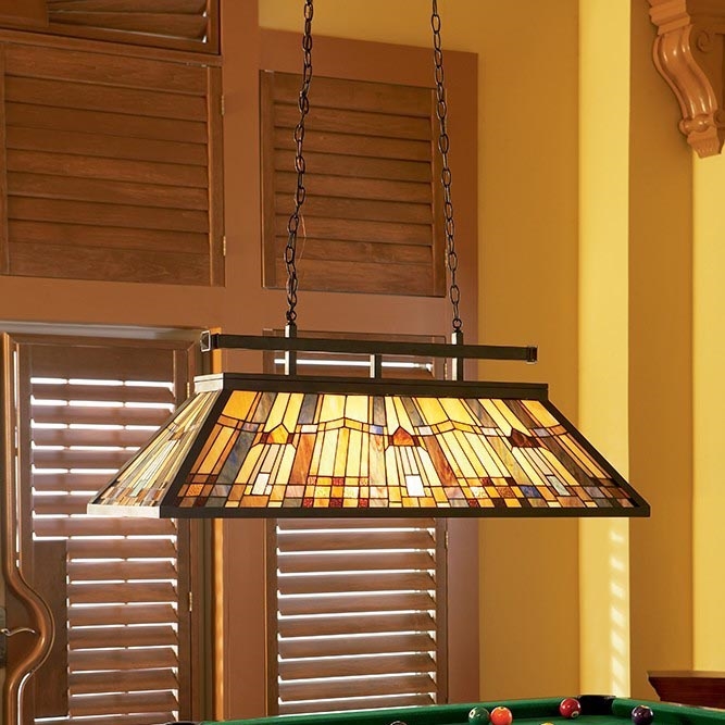 Elstead - Żyrandol Tiffany na łańcuchu INGLENOOK 3xE27/100W/230V
