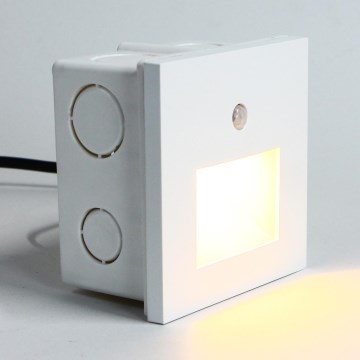 Emithor 70414 - LED oświetlenie schodowe z czujnikiem SUNNY LED/1W/230V 4000K białe