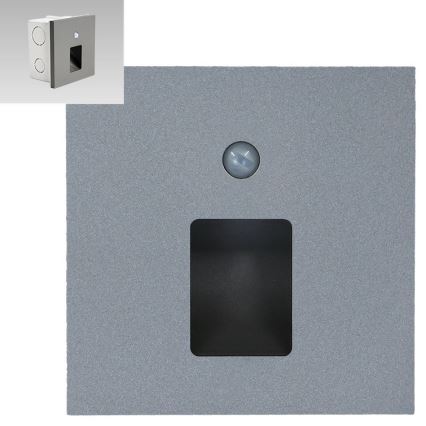 Emithor 70422 - LED oprawa schodowa z czujnikiem VIX LED/1W/230V 4000K szara