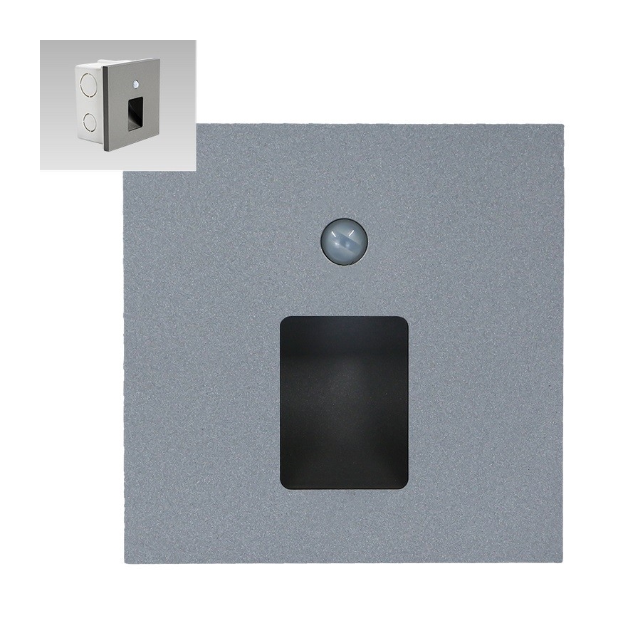 Emithor 70422 - LED oprawa schodowa z czujnikiem VIX LED/1W/230V 4000K szara