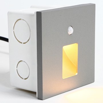 Emithor 70422 - LED oprawa schodowa z czujnikiem VIX LED/1W/230V 4000K szara