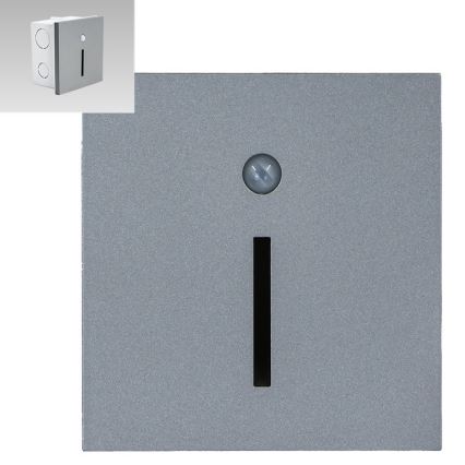 Emithor 70428 - LED oprawa schodowa z czujnikiem LINE LED/1W/230V 4000K szara