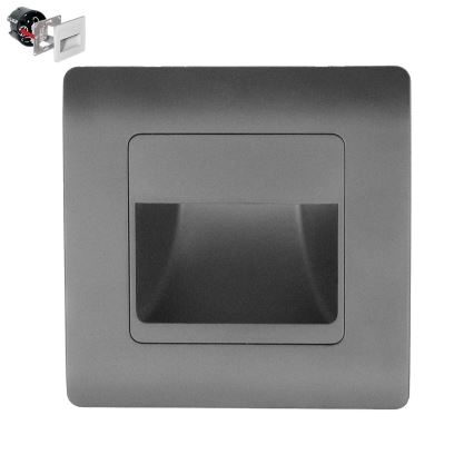 Emithor 70439 - LED Oświetlenie schodowe STEP LIGHT LED/1W/230V antracyt