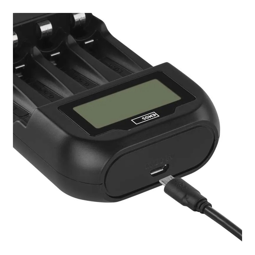 Ładowarka baterii z wyświetlaczem LCD 4xAA/AAA 5V